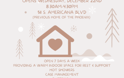 Warm-Up Day Shelter (W.U.D.S. UP?) Open Daily From 8:30 a.m. to 4:30 p.m.